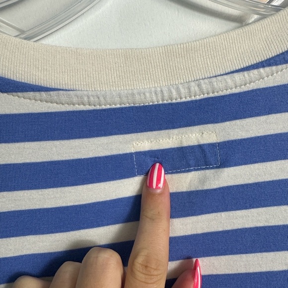 NWT Pact Softspun A-Line Tank Dress Blue and White Stripes Organic Cotton Medium - Picture 5 of 9
